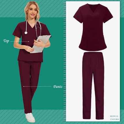 Aesthetic Uniforms Woman Scrubs Set Medical Top Jogger Pants Medical Uniforms Sets Pet Clinic Veterinary Work Wear Surgical Gown-KarWorkwear
