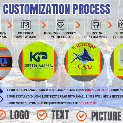 Custom Logo Safety Polo Shirt With Logo Orange Personalized High Visibility Reflective Shirt With Pockets Hi vis work shirt