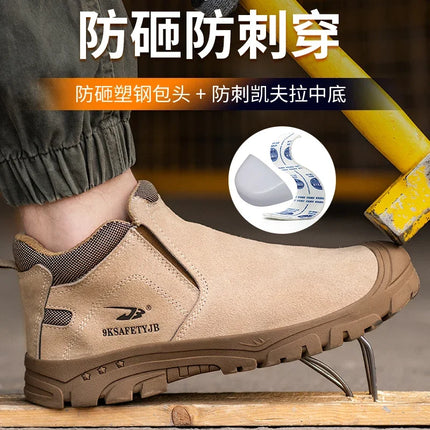 Scald-proof Electric Welding Shoes Plastic Toe Work Shoes Insulated Electrician Shoes Indestructible Industrial Male Wear Boots-KarWorkwear