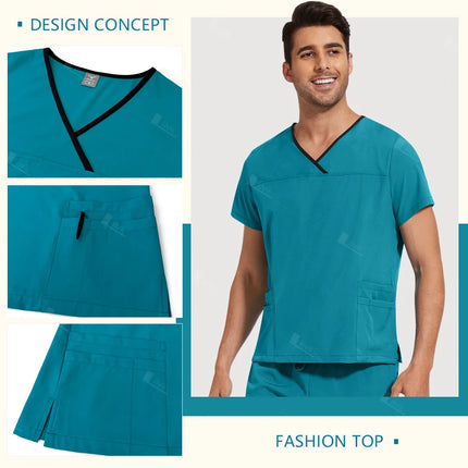 Surgical Uniforms Lab Workwear Clothes Nurse Scrubs Set Men Nurse Accessories Medical Uniform Surgical Dental Clinical Top Pants-KarWorkwear