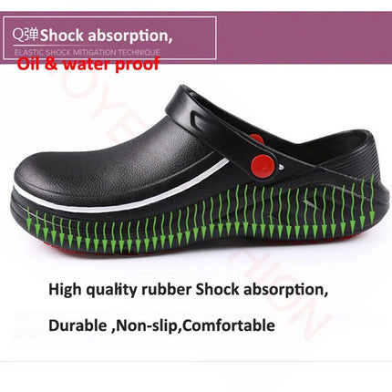 Waterproof Non-slip Chef Shoes For Men Garden Shoes Rubber Sandals Restaurant Working Hospital Nursing kitchen work shoes zapato-KarWorkwear