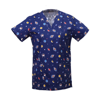 Pet Clinic Vet Work Uniforms Women Nurse Accessories Animal Printed Hospital Doctor Nursing T-Shirt Medical Scrubs Clothes Tops-KarWorkwear