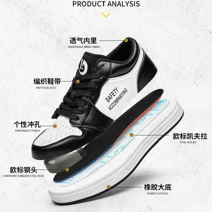 Unisex High-quality Work Shoes Men Non-slip Safety Shoes Anti-smash Anti-puncture Indestructible Shoes Women's Work Sneakers 46-KarWorkwear