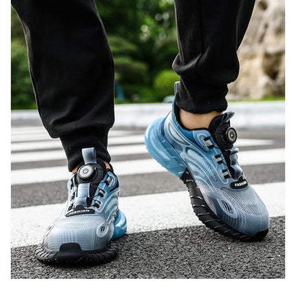 New Men's Safety Shoes with Rotating Buttons,working Sports Shoes, Protective Boots, Parker Steel Shoes,casual Ring Shoes-KarWorkwear