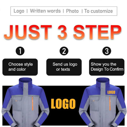Mens Factory Work Shirt Uniform Long Sleeve Turn-Down Collar Workwear Motor Mechanic Repair Workshop Two-pocket T-shirts Tops-KarWorkwear
