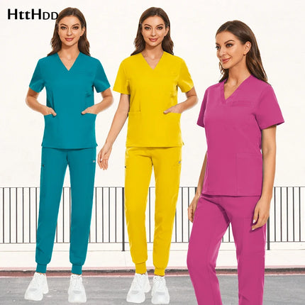 Spa Beauty Uniform Dental Scrub Unisex Nursing Sets Comfortable Work Clothes Hospital Surgical Uniform Clinical Nursing Uniforms-KarWorkwear