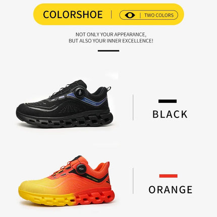 Fashion Rotating Button Men Work Safety Shoes Puncture-Proof Steel Toe Cap Sneakers Indestructible Protective Male Boots-KarWorkwear
