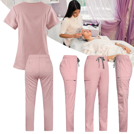 Short Sleeved Hospital Doctor Uniforms Spa Uniforms Dental Clinic Medical Scrubs Suits Pet Grooming Veterinary Nurse Accessories-KarWorkwear