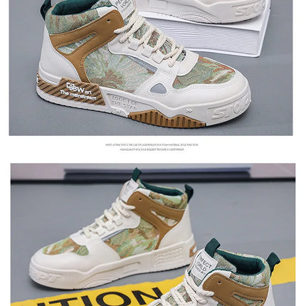 2023 Men Boots High Top Sneakers Casual Platform Leather Skateboard Fashion Designer Luxury Outdoor Sport Tennis Safety Loafers-KarWorkwear