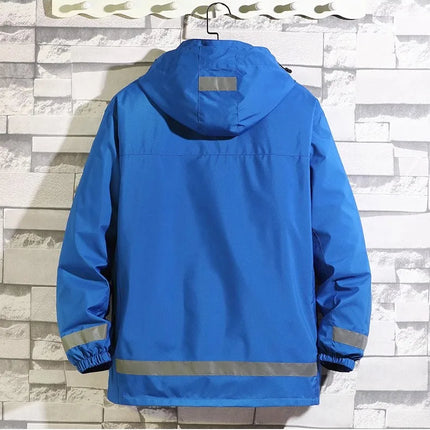 Reflective Jacket Waterproof and Warm with Dechable Fleece Linner 3 in 1 Hi Vis Windproof Workwear Jacket Men for Winter L-7XL