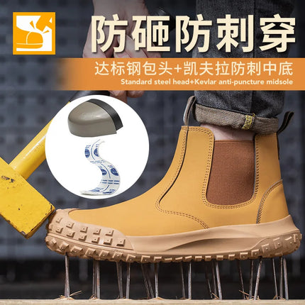 Scald-proof Electric Welding Shoes Plastic Toe Work Shoes Insulated Electrician Shoes Indestructible Industrial Male Wear Boots-KarWorkwear