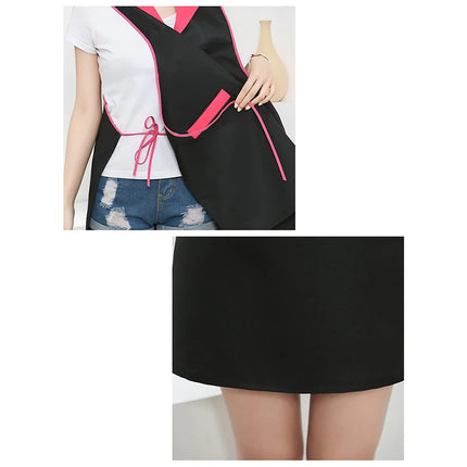 Women Salon Apron SPA Barber Shop Work Clothes Dress Hairdresser Beauty Salon Apron Manicure Shop Uniform Sleeveless Aprons-KarWorkwear