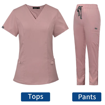 Short Sleeved Hospital Doctor Uniforms Spa Uniforms Dental Clinic Medical Scrubs Suits Pet Grooming Veterinary Nurse Accessories-KarWorkwear