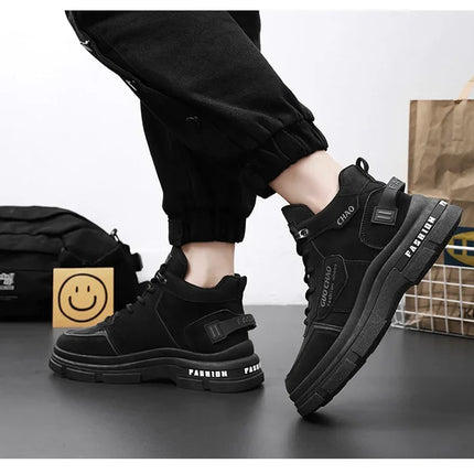 Mens Boots High Top Shoes Casual Winter Platform Designer Luxury Ankle Sport Chelsea Tactical Cowboy Work Safety Sneakers 안전화-KarWorkwear