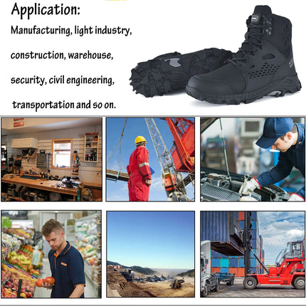SUADEX S1 Safety Boots Men Work Shoes Anti-Smashing Steel Toe Work Safety Shoes Male Female Boots Anti-slippery EUR Size 37-48-KarWorkwear