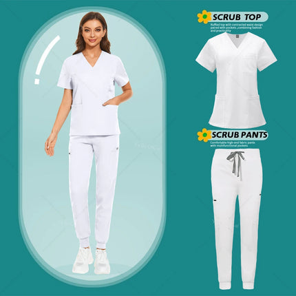 High Quality Suit Medical Nurse Uniforms Multicolor Scrubs Set Beauty Salon Spa Work Clothes Surgical Gowns Nursing Accessories-KarWorkwear