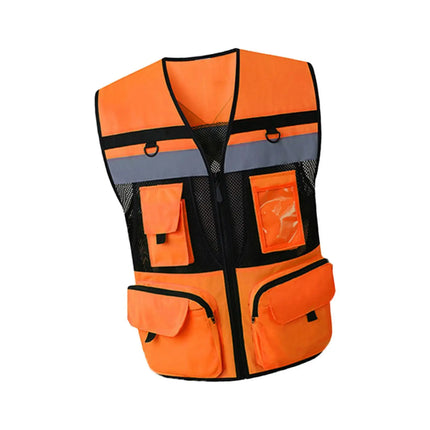 Reflective Vest with Pockets Comfortable for Parking Attendants Yellow L
