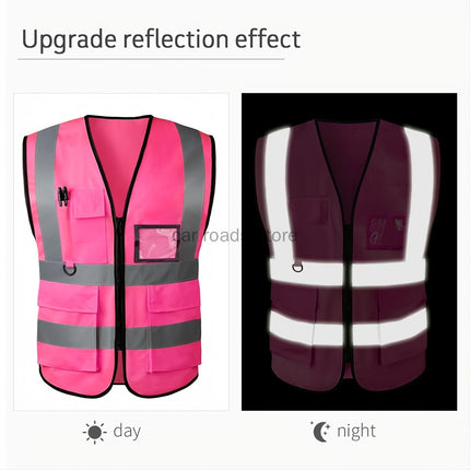 Reflective Safety Vest High Visibility Working Vest Signal Work Safety Jacket Signal Vest Strips Reflective Fabric Uniform-KarWorkwear