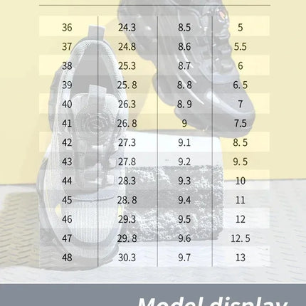 Rotating Button New Safety Shoes Men Anti-smash Anti-puncture Work Shoes Fashion Men Sport Shoes Security Protective Boots Men