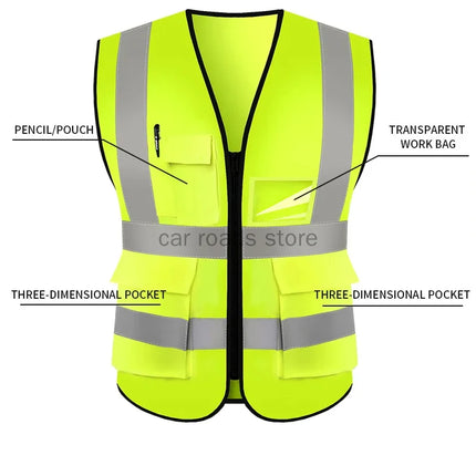 Uniform Work Reflective Clothing High Visibility Reflective Safety Vest Jacket Security Vest With Logo-KarWorkwear