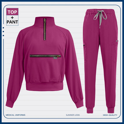 Summer Autumn Winter Long Sleeve Workwear Medical Scrub Set Nursing Uniform Nurse Surgical Uniform Beauty Clothes Women Workwear