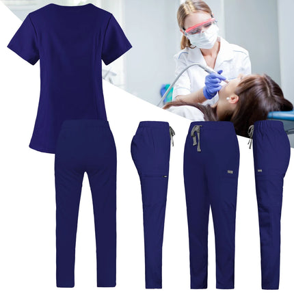 Short Sleeved Hospital Doctor Uniforms Spa Uniforms Dental Clinic Medical Scrubs Suits Pet Grooming Veterinary Nurse Accessories-KarWorkwear