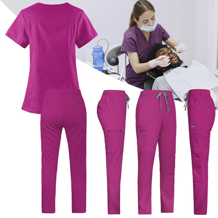 Short Sleeved Hospital Doctor Uniforms Spa Uniforms Dental Clinic Medical Scrubs Suits Pet Grooming Veterinary Nurse Accessories-KarWorkwear