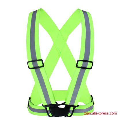 Safety Reflective Vest Men Women Work Clothes Adjustable High Visibility Security Night Running Cycling Traffic