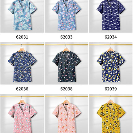 Short Sleeved Custom SPA Uniform Unisex Aesthetic Uniforms Printed Cotton Jacket Tops Fashion Surgical Gown Veterinary Work Wear-KarWorkwear