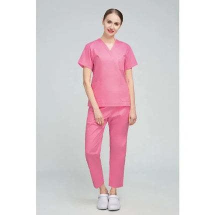 High Quality Scrubs Medical Uniforms Women Nurse Uniform Thin Breathable Medical Scrub Tops Elastic Scrubs Pants Doctor Workwear-KarWorkwear