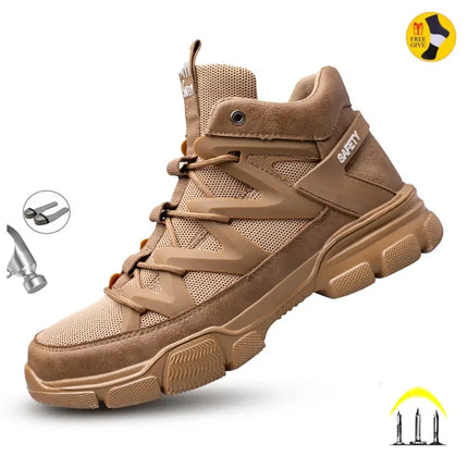 Work Boots Indestructible Safety Shoes Men Steel Toe Shoes Puncture-Proof Work Sneakers Male Footwear Adult Security Shoes-KarWorkwear