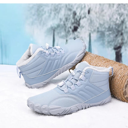 Snow Boots Men Winter Shoes Barefoot Ankle Boots 36-46 Couple Snow Shoes Outdoor Hiking Shoes Fur Warm Plush Boots