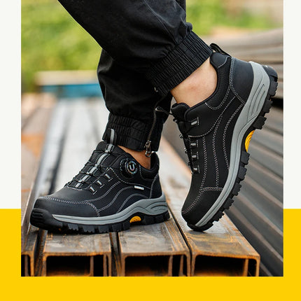 Men's Steel Head Safety Shoes Puncture And Smash Resistant Lightweight Sole Breathable Upper for Outdoor Workshop Work Shoes