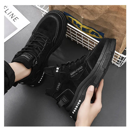 Mens Boots High Top Shoes Casual Winter Platform Designer Luxury Ankle Sport Chelsea Tactical Cowboy Work Safety Sneakers 안전화-KarWorkwear