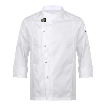 Men Women Kitchen Work Uniform Adult Unisex Chef Jacket Coat Cook Hotel Restaurant Canteen Cake Shop Cafe Shirt Staff Costume-KarWorkwear