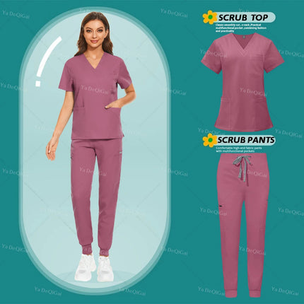 High Quality Suit Medical Nurse Uniforms Multicolor Scrubs Set Beauty Salon Spa Work Clothes Surgical Gowns Nursing Accessories-KarWorkwear