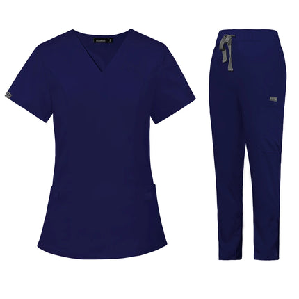 Short Sleeved Hospital Doctor Uniforms Spa Uniforms Dental Clinic Medical Scrubs Suits Pet Grooming Veterinary Nurse Accessories-KarWorkwear