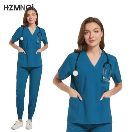New Nurse Uniform Woman Hospital Doctor 's Medical Sweatshirt Nursing Pants Unisex Workshop Uniforms Beauty SPA Work Clothes