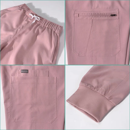 Beauty Salon Women Work Uniforms Plus Size Short-sleeved Health Services Suits Working Suits Summer Fashion Pet Scrubs Costume-KarWorkwear