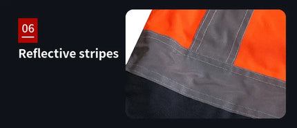 High Visibility Reflective  Jacket Men Waterproof Thickened Safety Coat for Outdoor Work Hi Vis Workwear Bomber Jacket