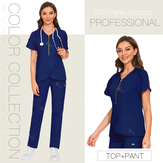 Hospital Working Scrubs Set Operating Room Medical Uniforms Beauty Salon Workwear Dental Surgery Unifomrs Nurse Suits Wholesale-KarWorkwear