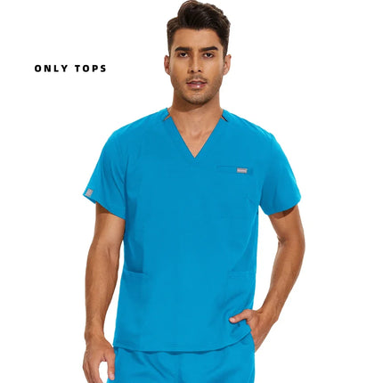 Medical Uniform Lab Clothes Women Mens Scrubs Tops Nurse Nursing Uniform Vet Costume Spa Workwear Hospital Surgery Work Shirts-KarWorkwear
