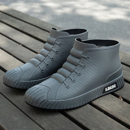 Men Women Short Tube Rain Boots Kitchen Anti-slip Rain Shoes Summer Ankle Outdoor Winter Car Washing Fishing Waterproof Shoes