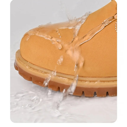 Boots Men High Top Boots High Quality Women Leather Shoes Fashion Outdoor Sneakers Men Lace Up Non-Slip Ankle Boots for Couple