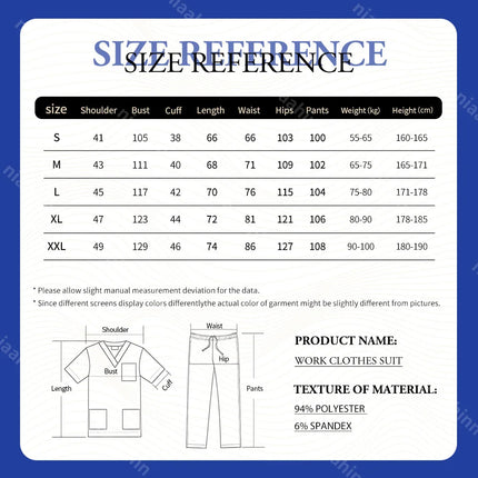 Customizable Logo Pet Grooming Institution Scrubs Workwear Health Service Medical Uniform Hospital Nursing Clothes with Pockets-KarWorkwear