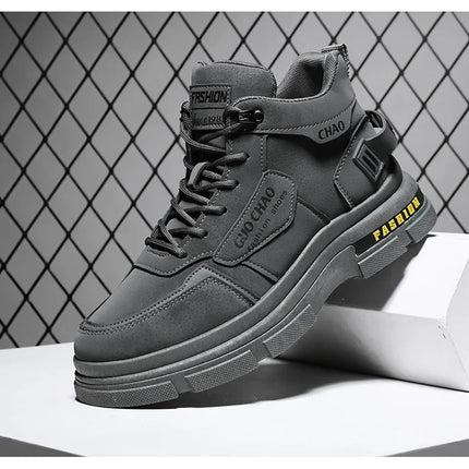 Mens Boots High Top Shoes Casual Winter Platform Designer Luxury Ankle Sport Chelsea Tactical Cowboy Work Safety Sneakers 안전화-KarWorkwear