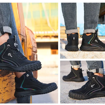 Autumn Winter New Work Safety Boots For Men Designer Work Sneakers Anti-puncture Security Shoes Work Boots Indestructible Shoes-KarWorkwear