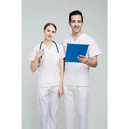 High Quality Scrubs Medical Uniforms Women Nurse Uniform Thin Breathable Medical Scrub Tops Elastic Scrubs Pants Doctor Workwear-KarWorkwear