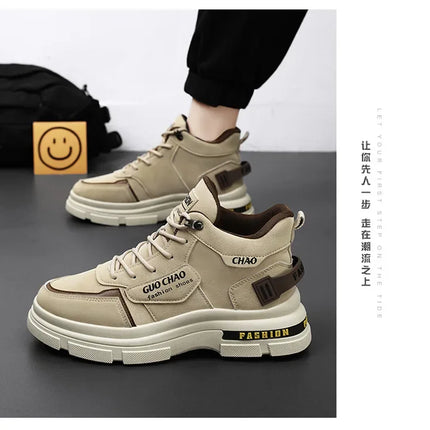Mens Boots High Top Shoes Casual Winter Platform Designer Luxury Ankle Sport Chelsea Tactical Cowboy Work Safety Sneakers 안전화-KarWorkwear