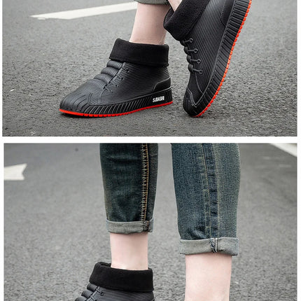 Men Women Short Tube Rain Boots Kitchen Anti-slip Rain Shoes Summer Ankle Outdoor Winter Car Washing Fishing Waterproof Shoes